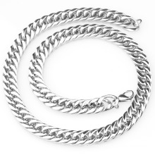 Factory Outlet Hot Sale Men's Silver Jewelry Stainless Steel Jewelry Thick Necklace 6-14mm